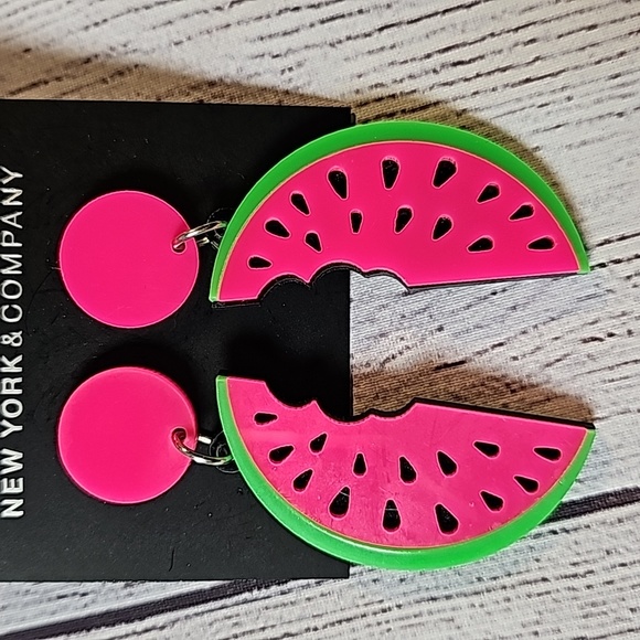 NWT NY&Co. Watermelon earrings - Picture 3 of 3
